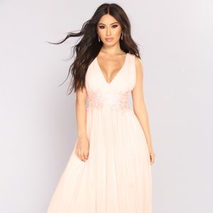 “Ingrid Maxi Blush Dress” size M